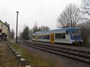 Meg�rkezett a Freiberger Eisenbahn Regio Shuttleja egy utassal, mi is megy�nk tov�bb
