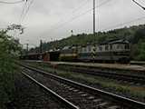 Gyorsteher rkezik Ruskov (Regeteruszka) llomsra. A 183-as a vonatgp, a 131-es csak besorozott mozdony, nem hz